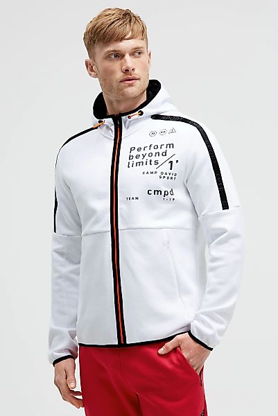 CAMP DAVID Kapuzensweatjacke mit elastischen Saumabschlüssen günstig online kaufen