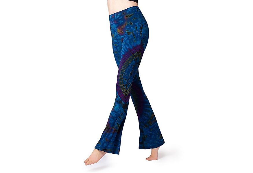 PANASIAM Schlaghose Unikat Batik Leggings stretch mit ausgestelltem Bein ha günstig online kaufen