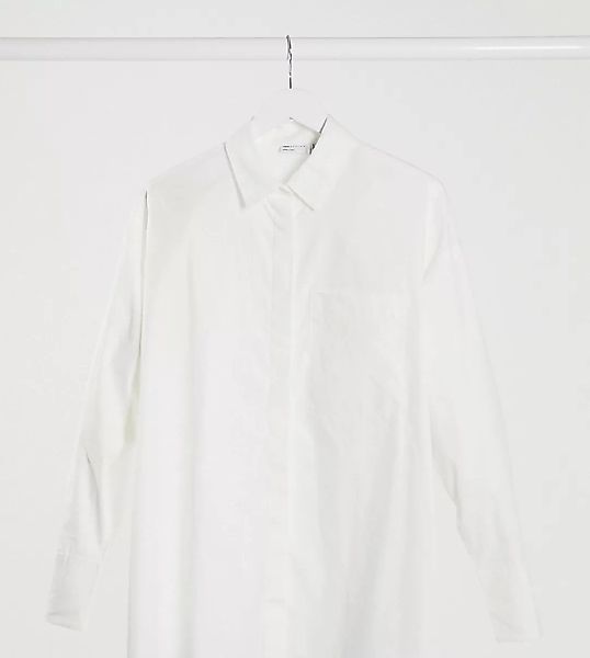 ASOS DESIGN Maternity – Langärmliges Boyfriend-Hemd aus weißer Baumwolle günstig online kaufen
