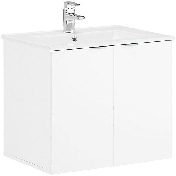 welltime Waschtisch Lage, mit 2 Türen und einem Handwaschbecken aus Keramik günstig online kaufen