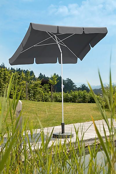 Schneider Marktschirm 180 cm x  120 cm Anthrazit mit Knickfunktion günstig online kaufen