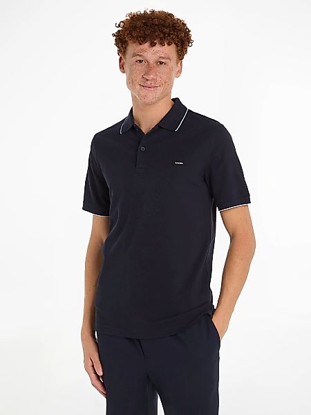 Calvin Klein Poloshirt "STRETCH PIQUE TIPPING POLO", mit Streifendetail am günstig online kaufen