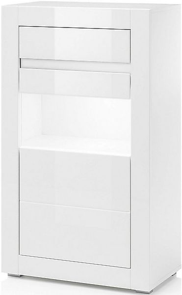 INOSIGN Vitrine Carat Höhe 112 cm, Leisten angeliefert, 1 x grau, 1 x weiss günstig online kaufen