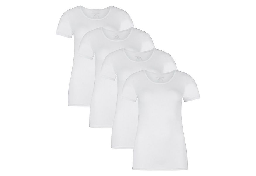 Bamboo basics Unterhemd Damen T-Shirt 4er Pack Viskose KATE (Packung, 4er P günstig online kaufen