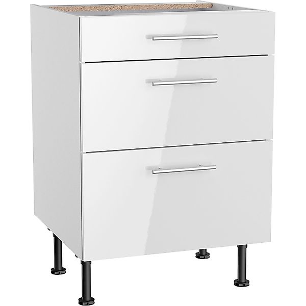 Optifit Küchen-Unterschrank mit 3 Auszügen Rurik986 60 cm x 87 cm x 58,4 cm günstig online kaufen