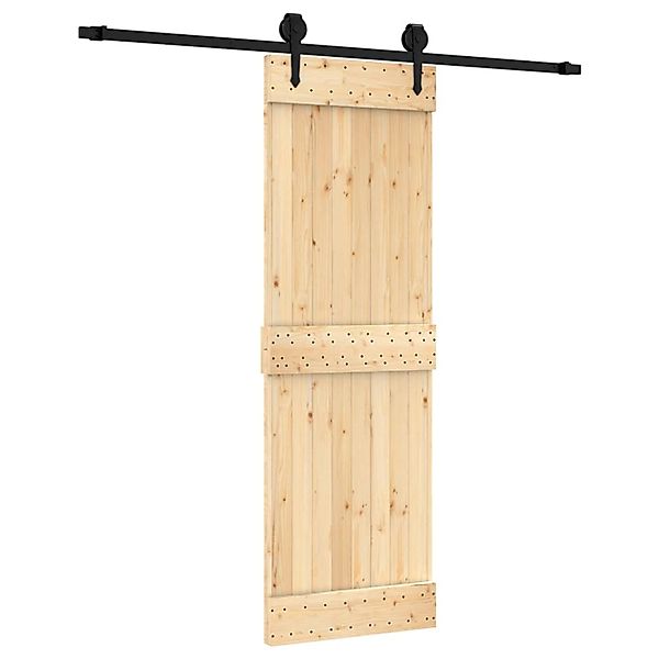 vidaXL Schiebetür mit Beschlag 70x210 cm Massivholz Kiefer 3203230 günstig online kaufen