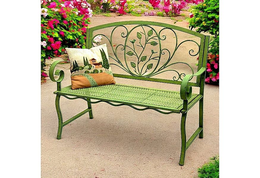 DanDiBo Gartenbank Wetterfest 2 Sitzer Metall Grün 110 cm 96593 Sitzbank Ba günstig online kaufen