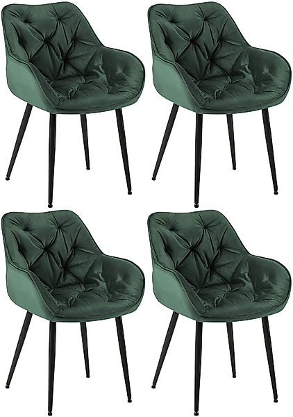 CLP Esszimmerstuhl Tanna Samt (4er Set), günstig online kaufen