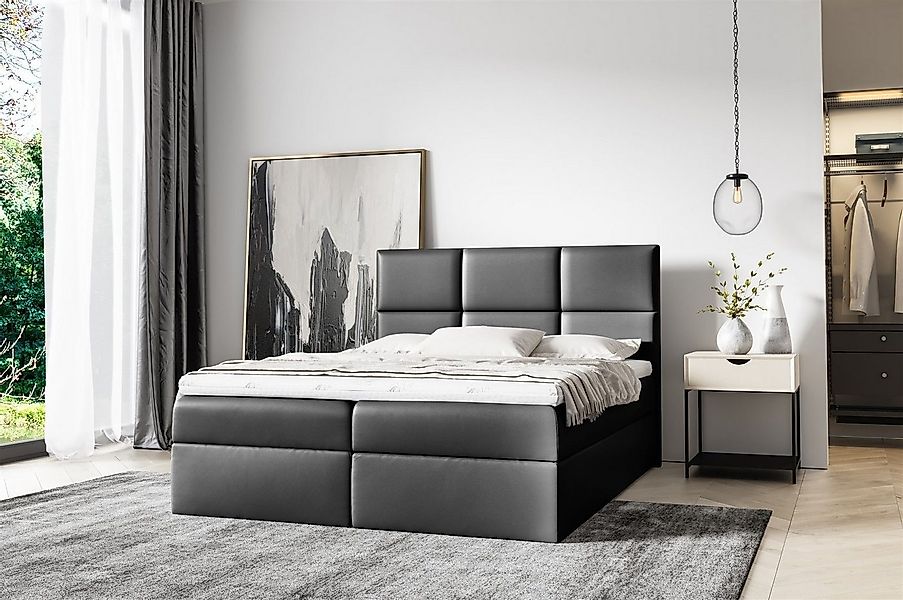 Fun Möbel Boxbett Schlafzimmerbett OLIVIA in Kunstleder (inkl. Bettkästen, günstig online kaufen