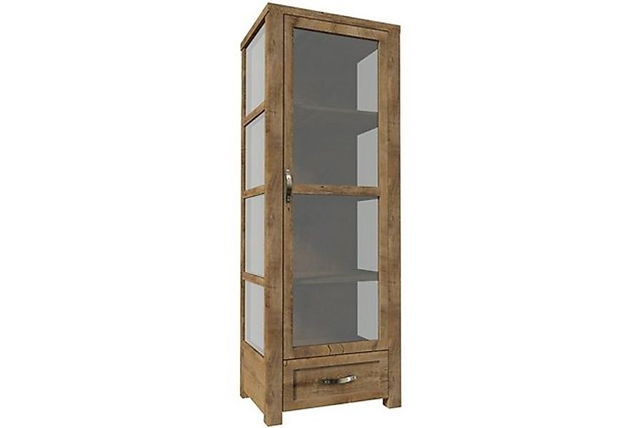 KONSIMO® Glasvitrine RABO Vitrinenschränke Standvitrine mit Glastür,Holztex günstig online kaufen