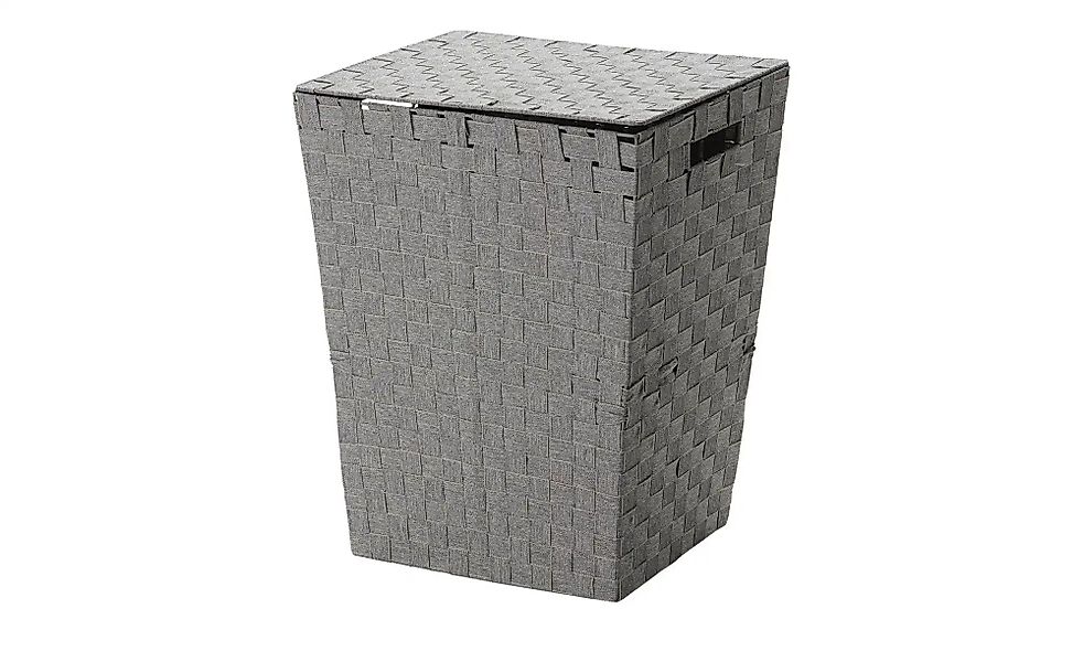 HOME STORY Wäschekorb   ¦ grau ¦ Polyester,Metall ¦ Maße (cm): B: 42 H: 52 günstig online kaufen