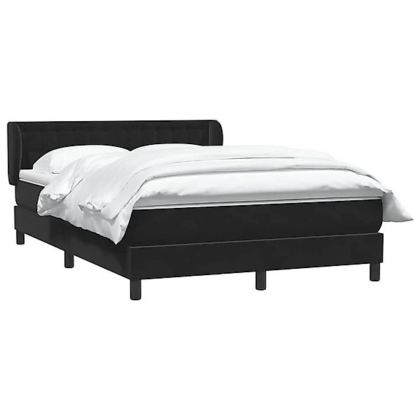vidaXL Boxspringbett mit Matratze Schwarz 160x220 cm Samt 3317909 günstig online kaufen