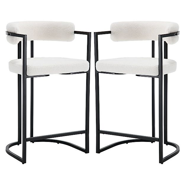 WAHSON OFFICE CHAIRS Barhocker 2er Set, Samt Küchenhocker Barstühle mit sch günstig online kaufen