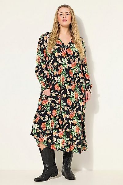 Studio Untold Jerseykleid Kleid A-Line Flower Print Langarm günstig online kaufen