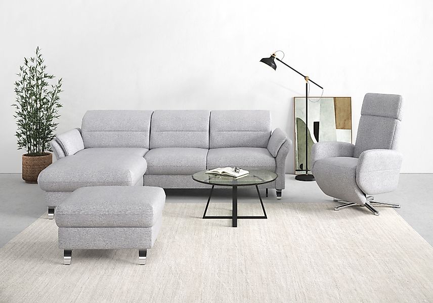 sit&more Ecksofa "Grenoble L-Form mit Federkern", wahlweise mit Bettfunktio günstig online kaufen