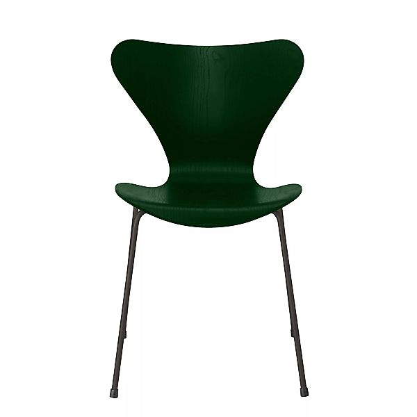 Fritz Hansen - Serie 7™ Stuhl gefärbte Esche Warmes Graphit - immergrün/Sit günstig online kaufen