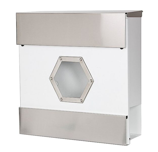 Mucola Wandbriefkasten Briefkasten Wandbriefkasten Edelstahl Zeitungsfach D günstig online kaufen