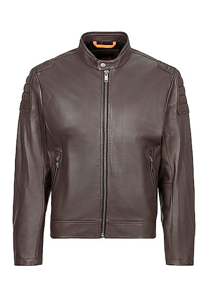 BOSS ORANGE Lederjacke Jomoto mit Ziersteppungen günstig online kaufen