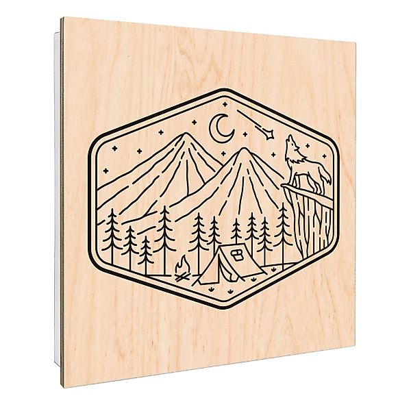 Banjado Großer Schlüsselbox Holz 30x30cm Weiß Scharnier Rechts 50 Haken Sch günstig online kaufen