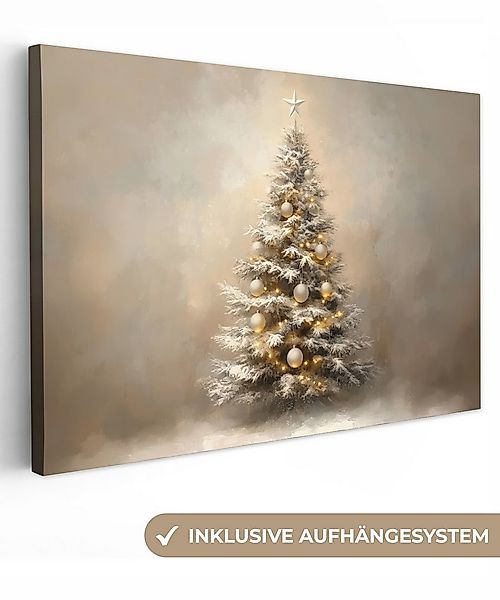 OneMillionCanvasses® Leinwandbild Weihnachten - Weihnachtsbaum - Schnee - K günstig online kaufen