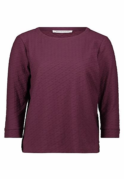 Betty&Co 3/4-Arm-Shirt "Betty & Co Damen Strukturshirt mit Rundhalsausschni günstig online kaufen