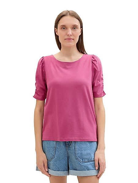 TOM TAILOR T-Shirt mit Raffung an günstig online kaufen