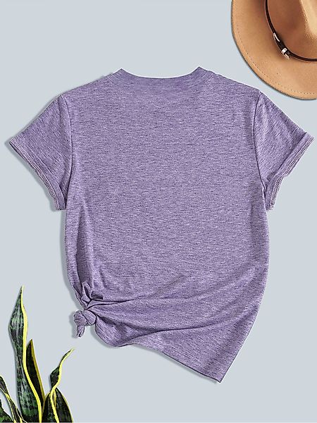 PYL Rundhalsshirt Damen Sommer Kurzarmbluse Gänseblümchen günstig online kaufen