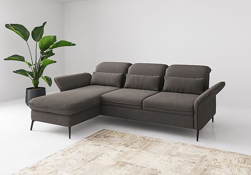 sit&more Ecksofa "Emely, inkl. Sitztiefenverstellung", wahlweise mit Bettfu günstig online kaufen