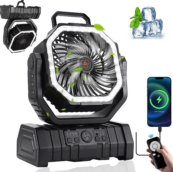 BlingBin Akku-Standventilator Camping Ventilator 20000mAh,USB Ventilator günstig online kaufen