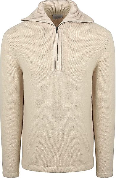 Suitable Deep Zip Pullover Boiled Wool Ecru - Größe XL günstig online kaufen
