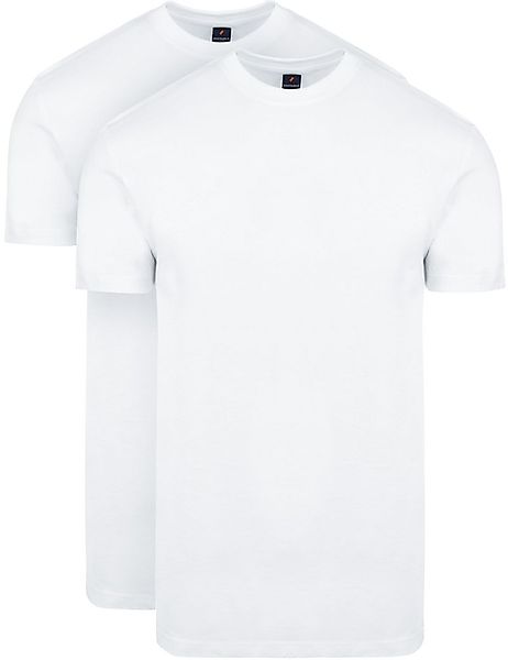 Suitable Obra T-Shirt Hoher Rundhalsausschnitt Weiß 2-Pack - Größe S günstig online kaufen