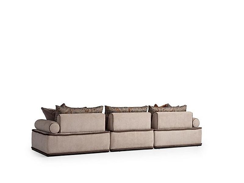 Xlmoebel Sofa 5-teiliges Set aus großem grauen Stoffsofa, Sessel und Coucht günstig online kaufen