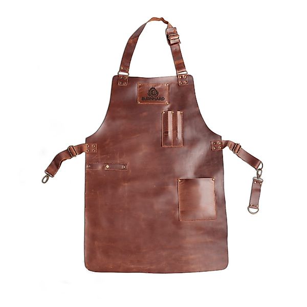 BURNHARD® Grillschürze Grillschürze Leder, Braun, Größenverstellbar, günstig online kaufen
