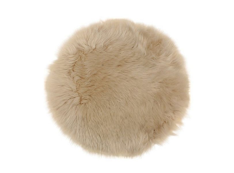 Macosa Home Fellteppich Dekofell rund 34 cm echtes Lammfell Stuhlkissen Sit günstig online kaufen