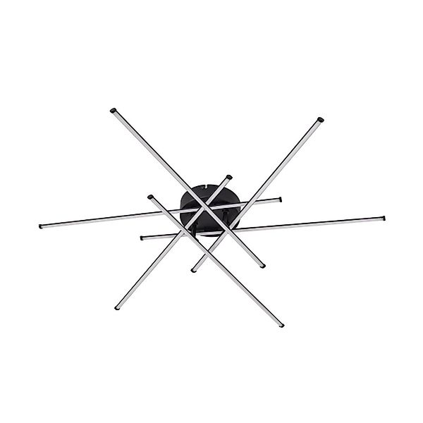 Lindby LED Deckenleuchte Elviano 10041520 Modern in Schwarz aus Aluminium 1 günstig online kaufen