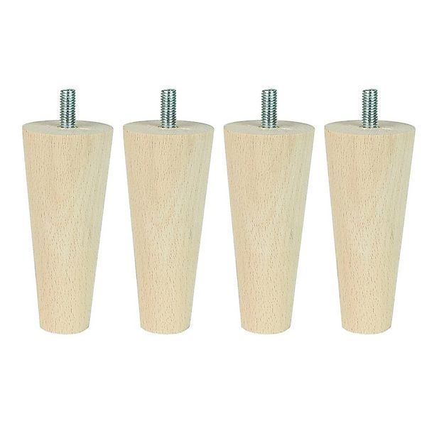 Prima-Online Möbelfuß 4 Möbelfüße Holzfüße Buche Sofafüße Schrank M8 Gewind günstig online kaufen