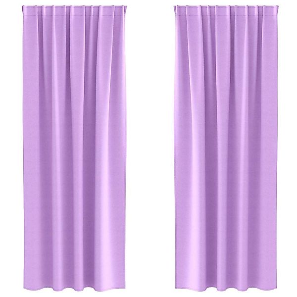 vidaXL Verdunkelungs-Vorhänge mit Ringen Lila Polyester 4107492 günstig online kaufen