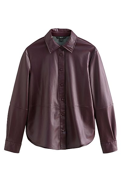 Next Langarmhemd Langärmelige Bluse aus Kunstleder günstig online kaufen