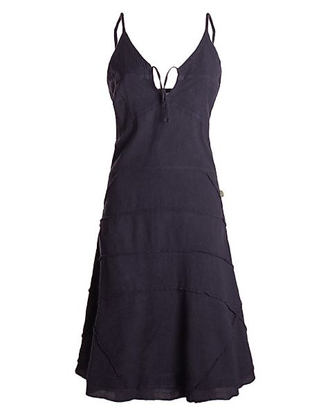 Vishes Sommerkleid Damen Kleid Handgewebt Baumwolle Spaghettiträger Schnüru günstig online kaufen
