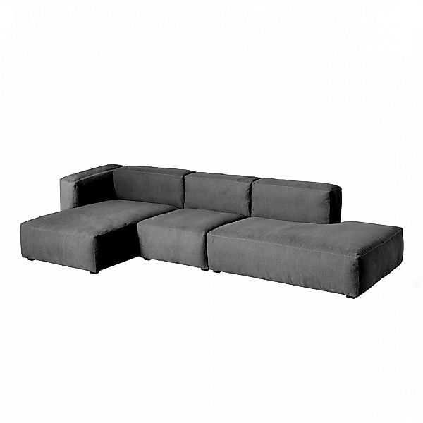 HAY - Mags Soft 3-Sitzer Sofa Links 334x153x67cm - anthrazitgrau/Naht schwa günstig online kaufen