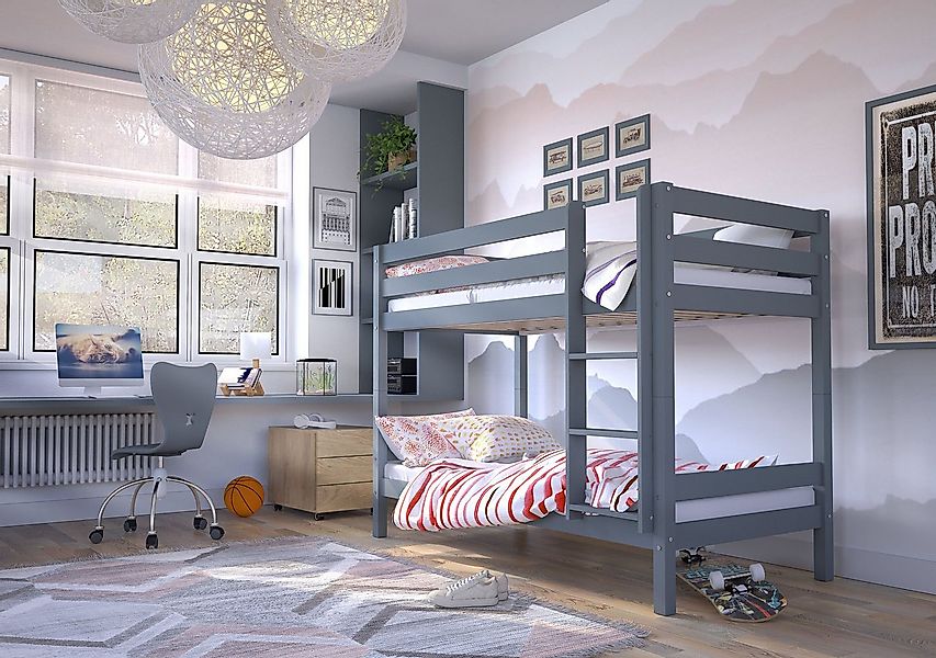 möbel-direkt.de Etagenbett Olaf (Komplett Set, 3-St., in verschiedenen Deko günstig online kaufen