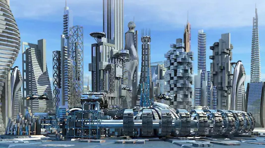 Papermoon Fototapete »Science-Fiction-Skyline« günstig online kaufen