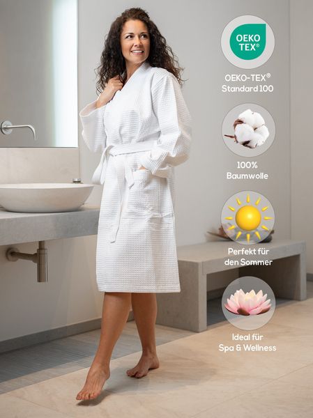 SIEGENTHAL Morgenmantel SIEGENTHAL® Damen Bademantel Waffelpique günstig online kaufen