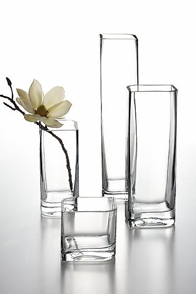 LEONARDO Tischvase Dekovase LUCCA, aus Glas, handgefertigt (1 St), rechteck günstig online kaufen