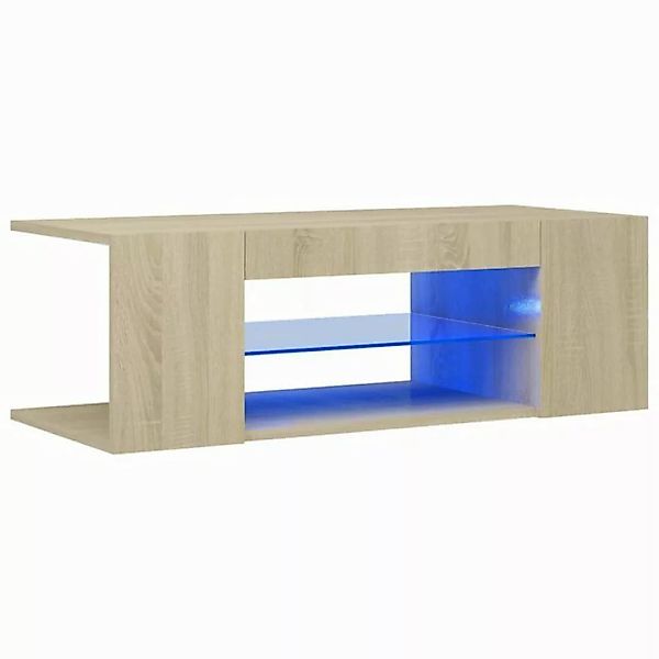 vidaXL TV-Schrank TV-Schrank mit LED Leuchten Sonoma Eiche 90x39x30 cm Lowb günstig online kaufen