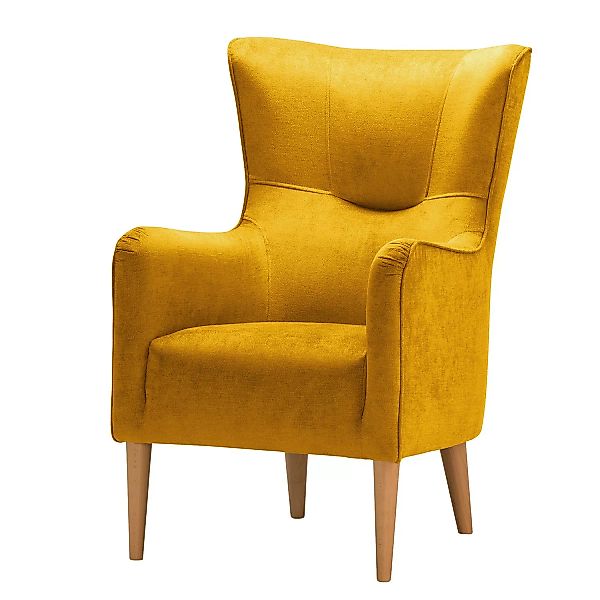 home24 Norrwood Sessel Oldbury I Maisgelb Webstoff 64x97x80 cm (BxHxT) günstig online kaufen