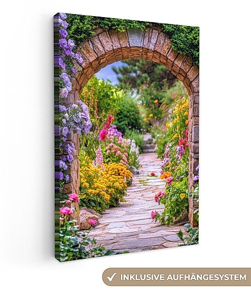 OneMillionCanvasses® Leinwandbild Durchblick - Blumen - günstig online kaufen
