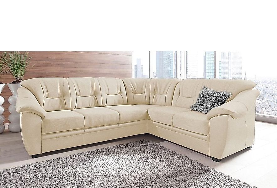 sit&more Ecksofa "Savona L-Form, B: 262 cm" optional Bettfunktion, Federker günstig online kaufen