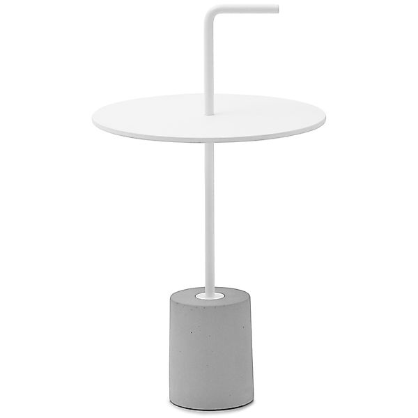lapalma JEY T41 Beistelltisch | Fenix weiß | runde Platte | Betonfuß mit Gr günstig online kaufen