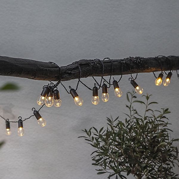 LED Party-Kette Small Hooky in Transparent 16-flammig IP44 günstig online kaufen